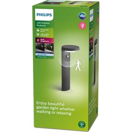 Philips - Candeeiro exterior LED com uma sensor LED/9W/230V 4000K IP44