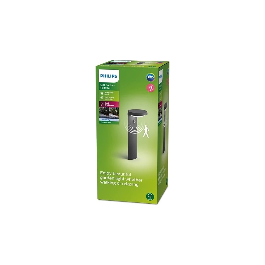 Philips - Candeeiro exterior LED com uma sensor LED/9W/230V 4000K IP44