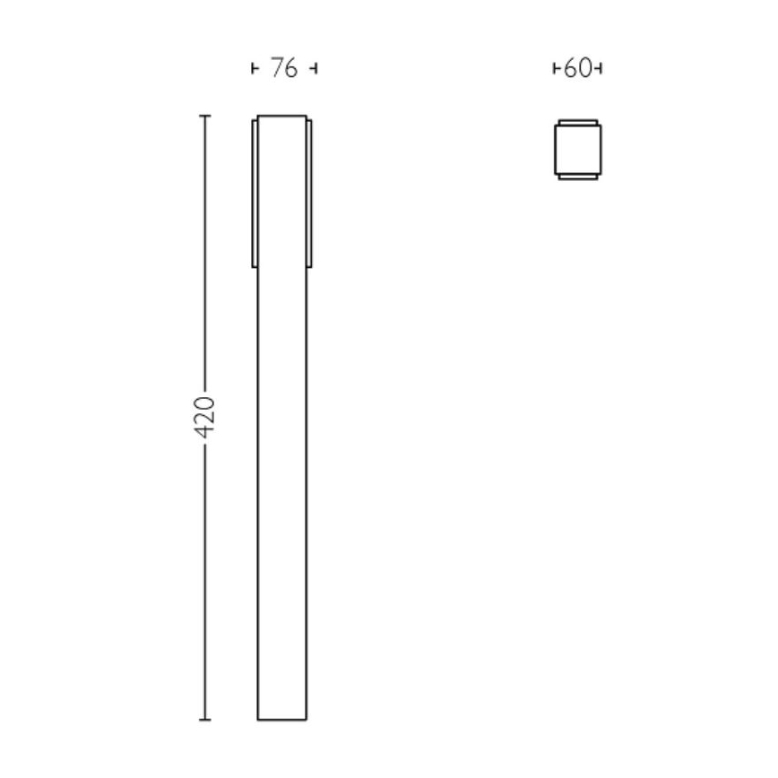 Philips - Candeeiro exterior LED STRATOSPHERE LED/3,8W/230V 42 cm 2700K IP44