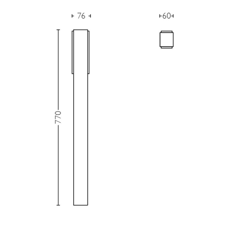 Philips - Candeeiro exterior LED STRATOSPHERE LED/3,8W/230V 77 cm 4000K IP44