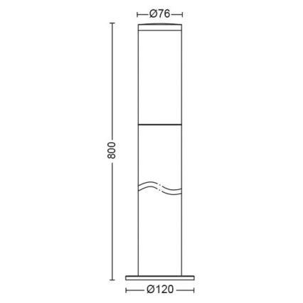 Philips - Candeeiro exterior 1xE27/20W/230V 80 cm IP44