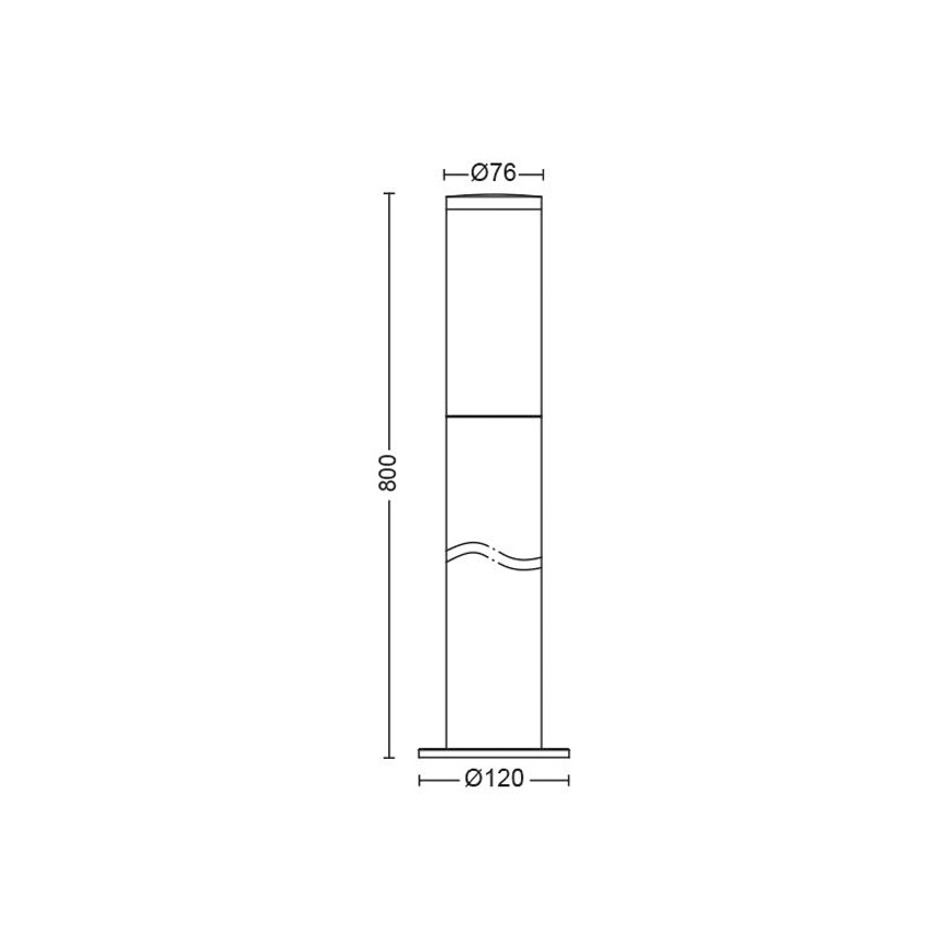 Philips - Candeeiro exterior 1xE27/20W/230V 80 cm IP44