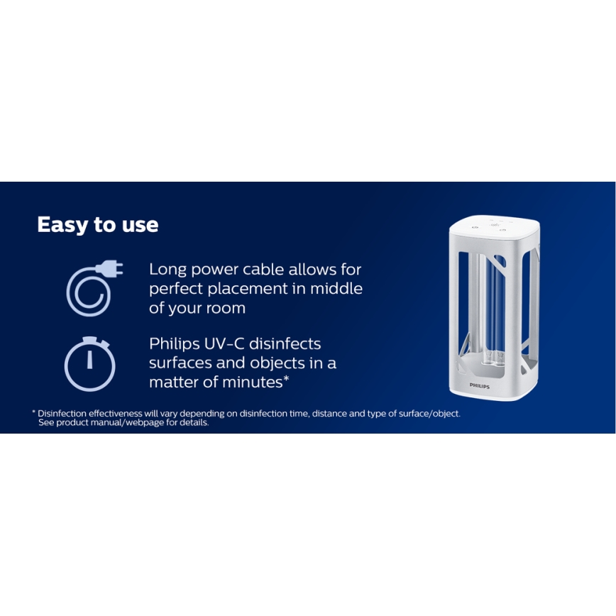 Philips - Candeeiro germicida com sensor UV-C/24W/230V