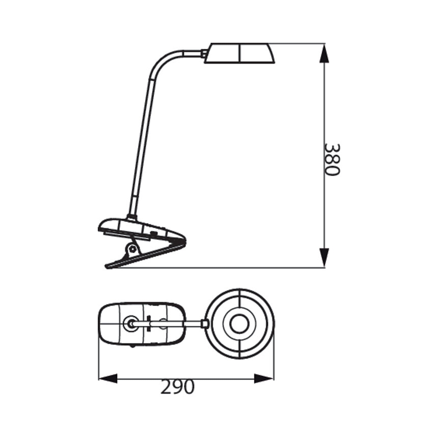 Philips - Candeeiro LED com regulação e clipe DONUTCLIP LED/3W/5V CRI 90 rosa