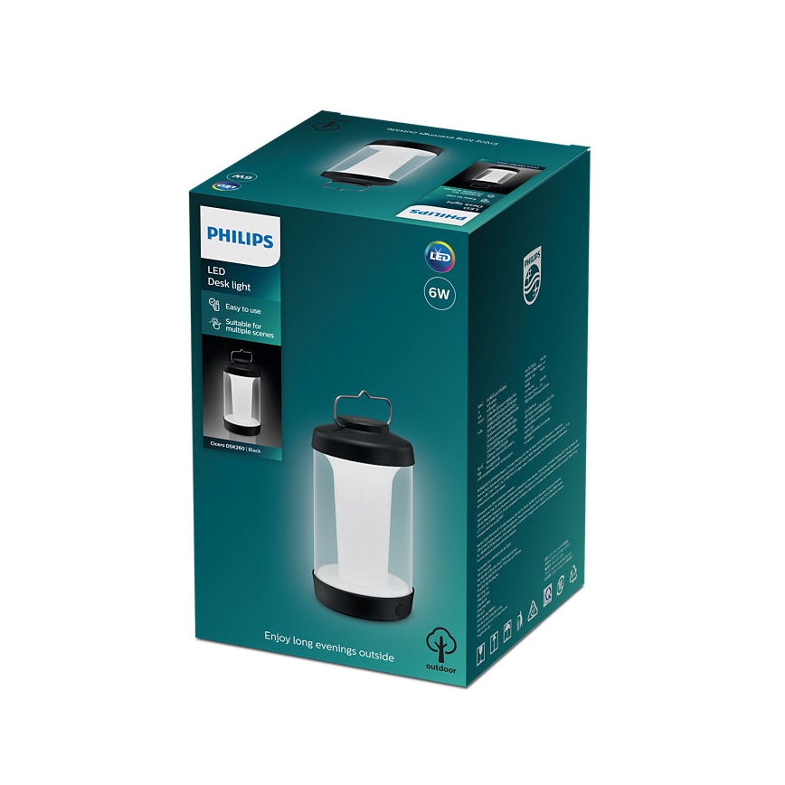Philips - Candeeiro portátil LED com regulação CICERO LED/6W/5V IP54