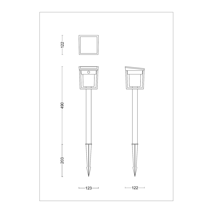 Philips - Candeeiro solar LED com sensor BLAISE LED/1,5W/3,7V 3000K IP44