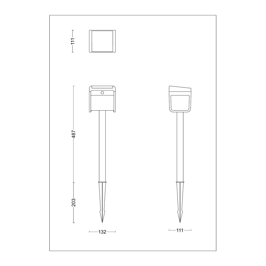 Philips - Candeeiro solar LED com sensor EZRA LED/1,8W/3,7V 3000K IP44