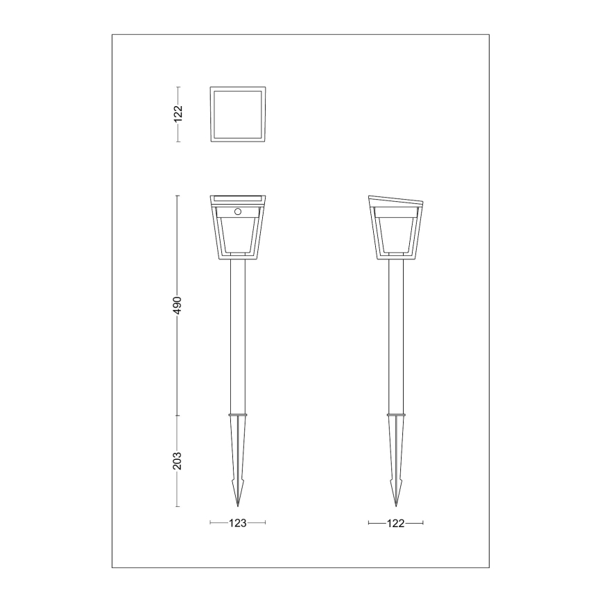 Philips - Candeeiro solar LED com sensor NISSA LED/1,8W/3,7V 3000K IP44