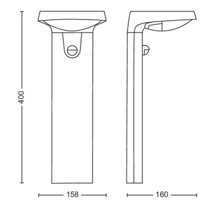 Philips - Candeeiro solar LED com sensor LED/1,2W/4V 3000K IP44