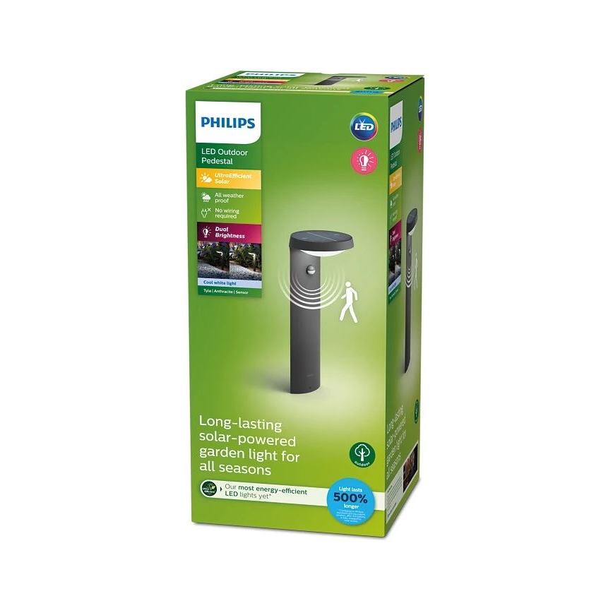 Philips - Candeeiro solar LED com sensor LED/1,2W/4V 4000K IP44