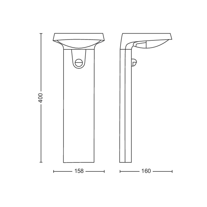 Philips - Candeeiro solar LED com sensor LED/1,2W/4V 4000K IP44