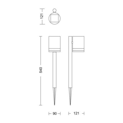 Philips - Candeeiro solar LED FYCE LED/1,5W/3,7V 1200 mAh IP44