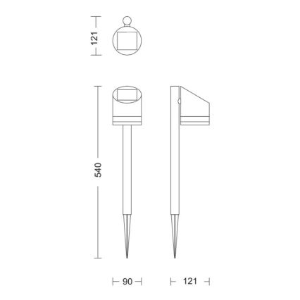 Philips - Candeeiro solar LED FYCE LED/1,5W/3,7VIP44