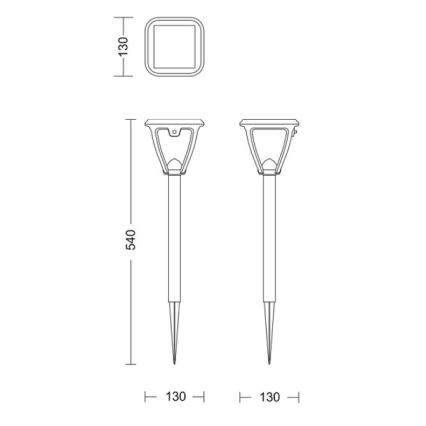 Philips - Candeeiro solar LED VAPORA LED/1,5W/3,7V IP44