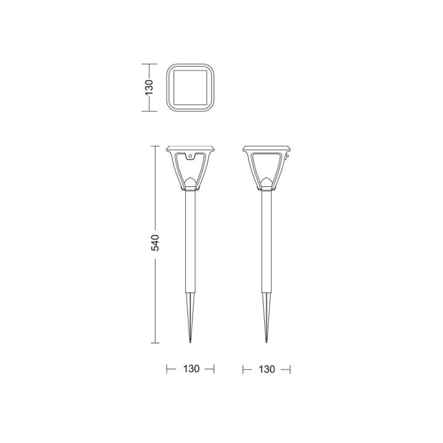 Philips - Candeeiro solar LED VAPORA LED/1,5W/3,7V IP44