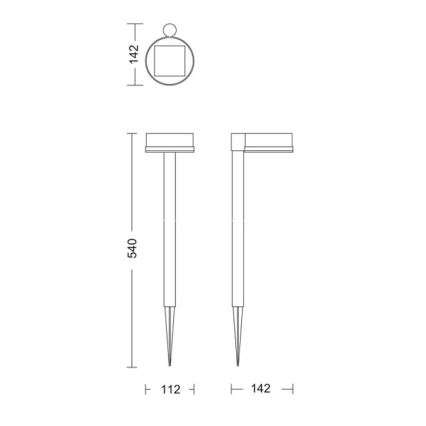 Philips - Candeeiro solar LED VYNCE LED/1,5W/3,7V IP44