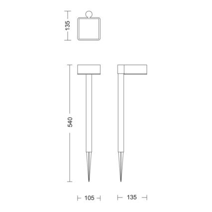 Philips - Candeeiro solar LED VYNCE LED/1,5W/3,7V IP44