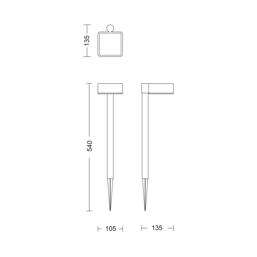 Philips - Candeeiro solar LED VYNCE LED/1,5W/3,7V IP44