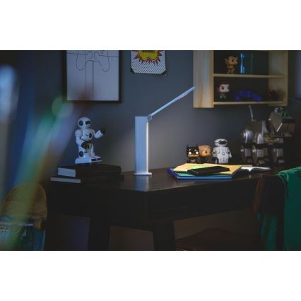 Philips - Candeeiro táctil de mesa LED com regulação AMBER LED/5W/5V branco