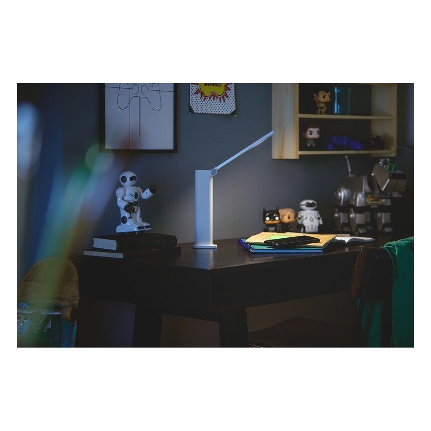 Philips - Candeeiro táctil de mesa LED com regulação AMBER LED/5W/5V branco