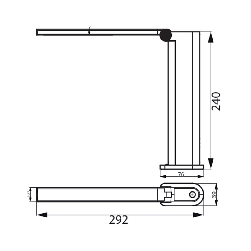 Philips - Candeeiro táctil de mesa LED com regulação AMBER LED/5W/5V branco