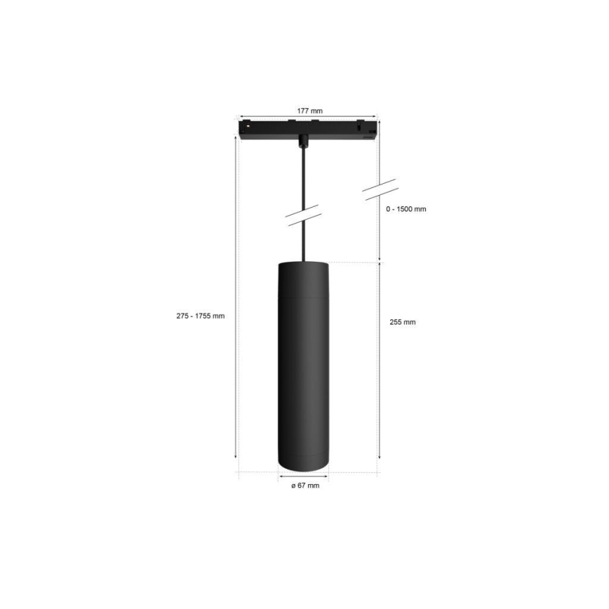 Philips - Candelabro suspenso para sisteam de carril LED RGB com regulação Hue PERIFO LED RGB/5,2W/24V 2000-6500K