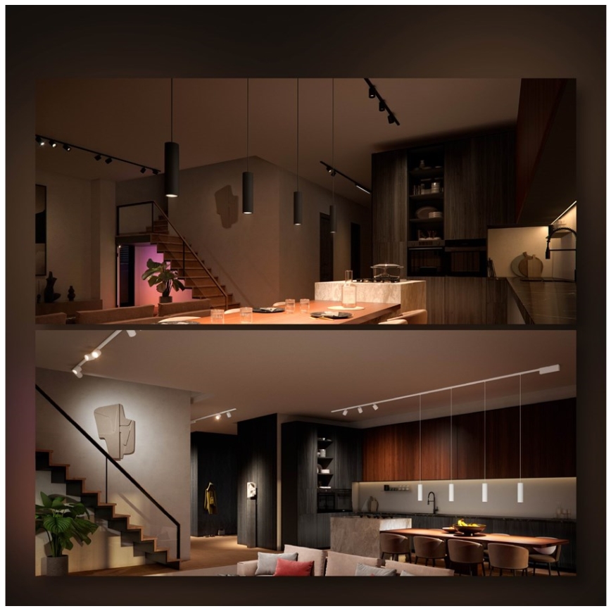 Philips - Candelabro suspenso para sistema de carril LED RGB com regulação Hue PERIFO LED RGB/5,2W/24V 2000-6500K