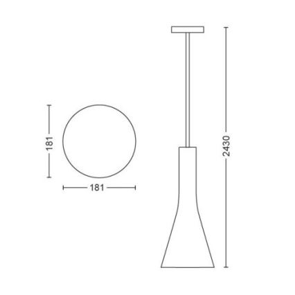 Philips - Candelabro suspenso LED com regulação Hue EXPLORE 1xE27/6W/230V 2200-6500K