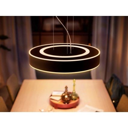 Philips - Candelabro suspenso LED com regulação Hue LED/33,5W/230V 2200-6500K preto + controlo remoto