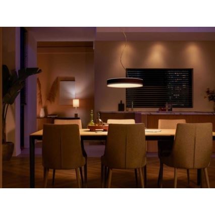 Philips - Candelabro suspenso LED com regulação Hue LED/33,5W/230V 2200-6500K preto + controlo remoto