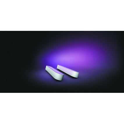 Philips - CONJUNTO 2x Candeeiro de mesa LED RGB com regulação Hue PLAY LED/6W/230V branco