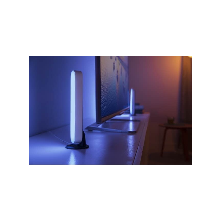 Philips - CONJUNTO 2x Candeeiro de mesa LED RGB com regulação Hue PLAY LED/6W/230V branco