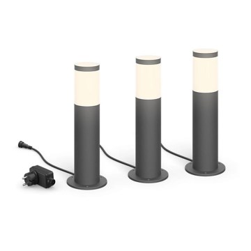 Philips - CONJUNTO 3x Candeeiro exterior LED GARDENLINK LED/24W/230V 2700K IP44