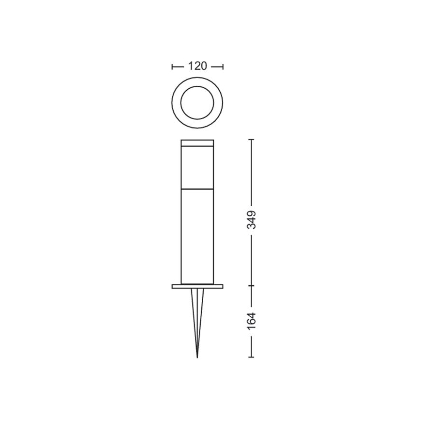 Philips - CONJUNTO 3x Candeeiro exterior LED GARDENLINK LED/24W/230V 2700K IP44
