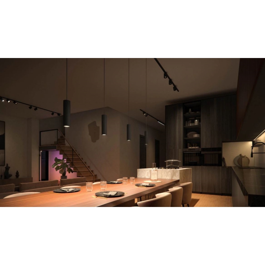 Philips - CONJUNTO 3x Candelabro suspenso para sistema de carril LED RGBW com regulação Hue PERIFO LED/15,6W/230V 2000-6500K