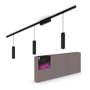 Philips - CONJUNTO 3x Candelabro suspenso para sistema de carril LED RGBW com regulação Hue PERIFO LED/15,6W/230V 2000-6500K