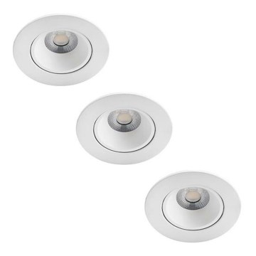 Philips - CONJUNTO 3x Foco de encastrar de casa de banho com regulação ABROSA LED/9W/230V IP44