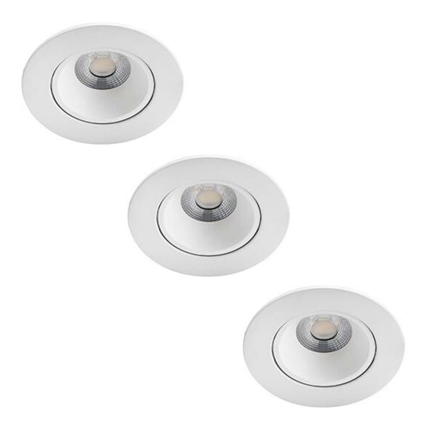 Philips - CONJUNTO 3x Foco de encastrar de casa de banho com regulação ABROSA LED/9W/230V IP44