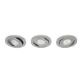 Philips - CONJUNTO 3x Foco de encastrar LED com regulação/4,5W/230V