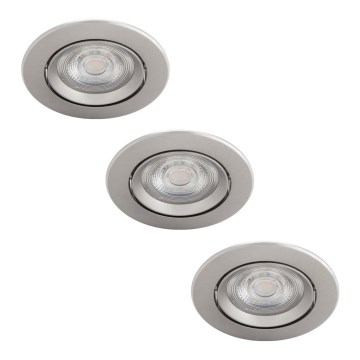 Philips - CONJUNTO 3x Foco de encastrar LED com regulação LED/5W/230V 2700K