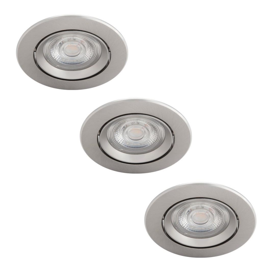 Philips - CONJUNTO 3x Foco de encastrar LED com regulação LED/5W/230V 2700K