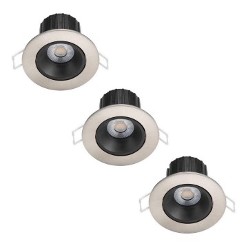 Philips - CONJUNTO 3x Foco de encastrar LED de casa de banho com regulação ABROSA LED/9W/230V IP44