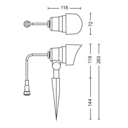 Philips -CONJUNTO 3x Foco exterior LED LED/6W/230V 2700K IP44