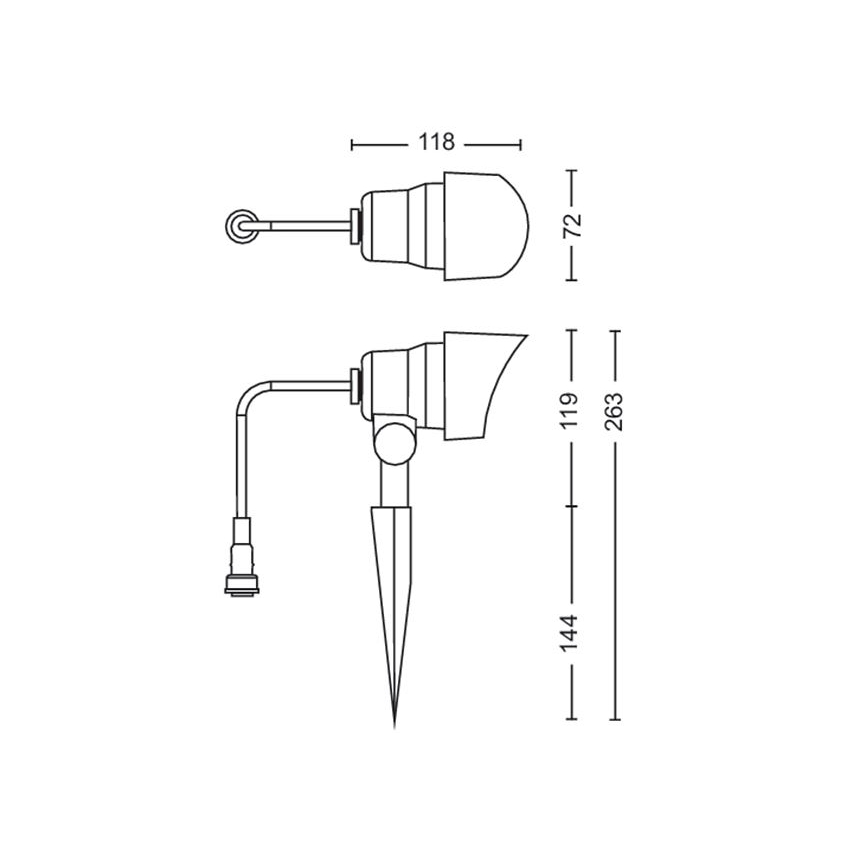 Philips -CONJUNTO 3x Foco exterior LED LED/6W/230V 2700K IP44