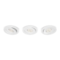 Philips - CONJUNTO 3x Focos de encastrar LED com regulação/4,5W/230V
