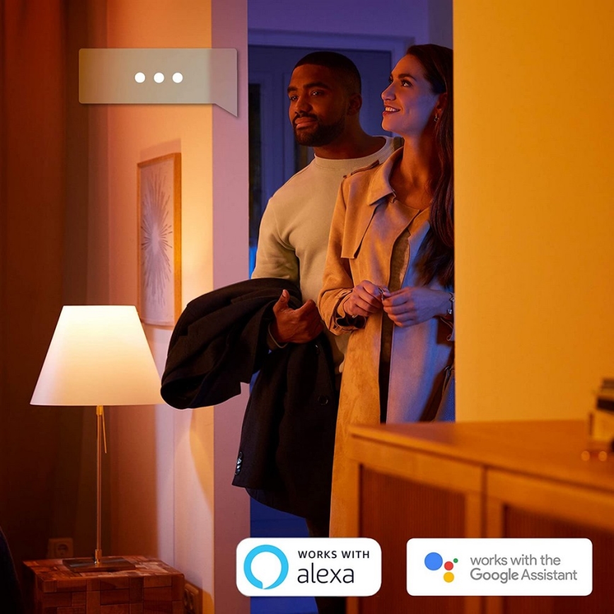 Philips - CONJUNTO 3x Iluminação de casa de banho LED com regulação Hue ADORE 1xGU10/5W/230V IP44 + CR