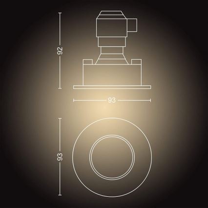 Philips - CONJUNTO 3x Iluminação de casa de banho LED com regulação Hue ADORE 1xGU10/5W/230V IP44 + CR