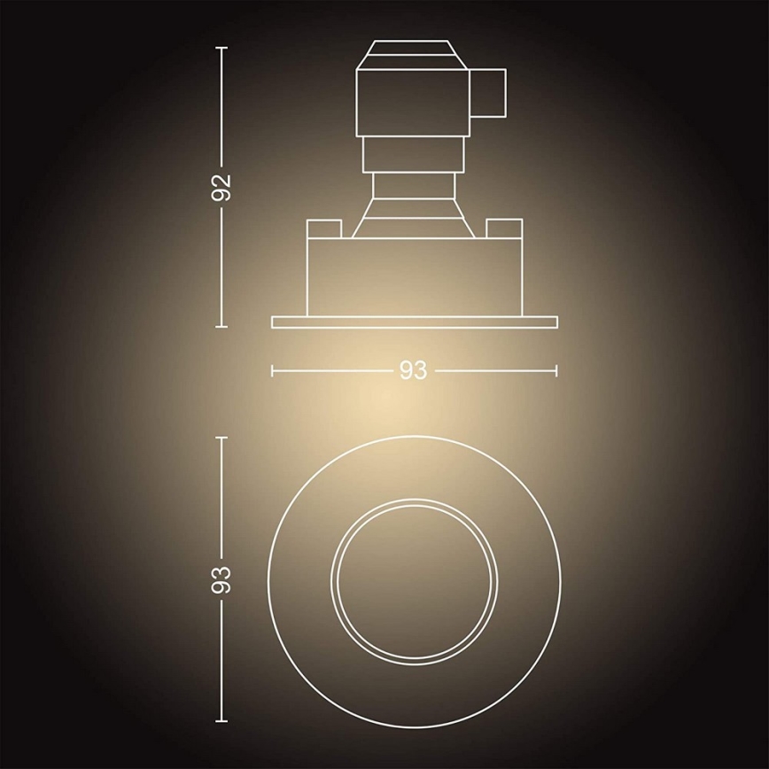 Philips - CONJUNTO 3x Iluminação de casa de banho LED com regulação Hue ADORE 1xGU10/5W/230V IP44 + CR