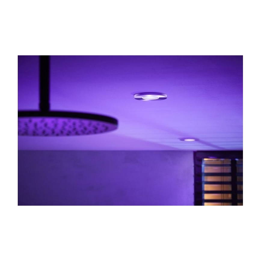 Philips - CONJUNTO 3x Iluminação de casa de banho LED RGB com regulação Hue XAMENTO 1xGU10/5,7W/230V IP44