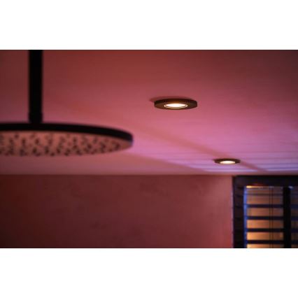 Philips-CONJUNTO 3x Iluminação embutida de casa de banho LED RGBW com regulação Hue XAMENTO 1xGU10/5,7W/230V